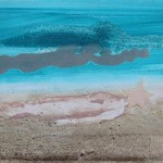 Belli da spiaggia 2015 tecnica mista su tavola 41x87 cm