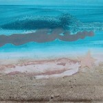 Belli da spiaggia 2015 tecnica mista su tavola 41x87 cm